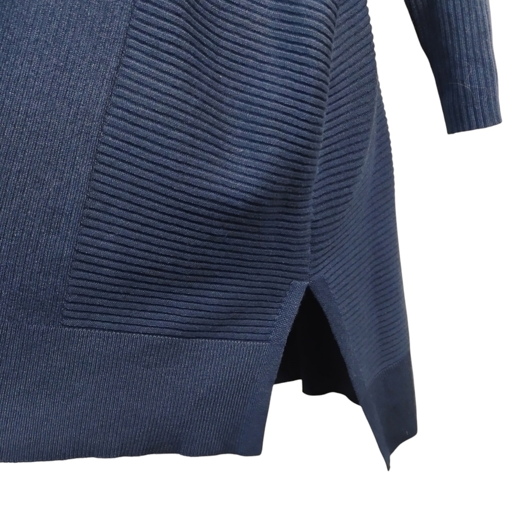 Lane Bryant Sweater Women's Navy Blue V-Neck 3/4 Sleeve High Low Size 14/16 - Picture 7 of 9